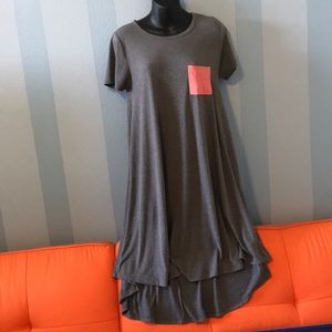Lularoe Carly grey dress xxs maxi small so cute!